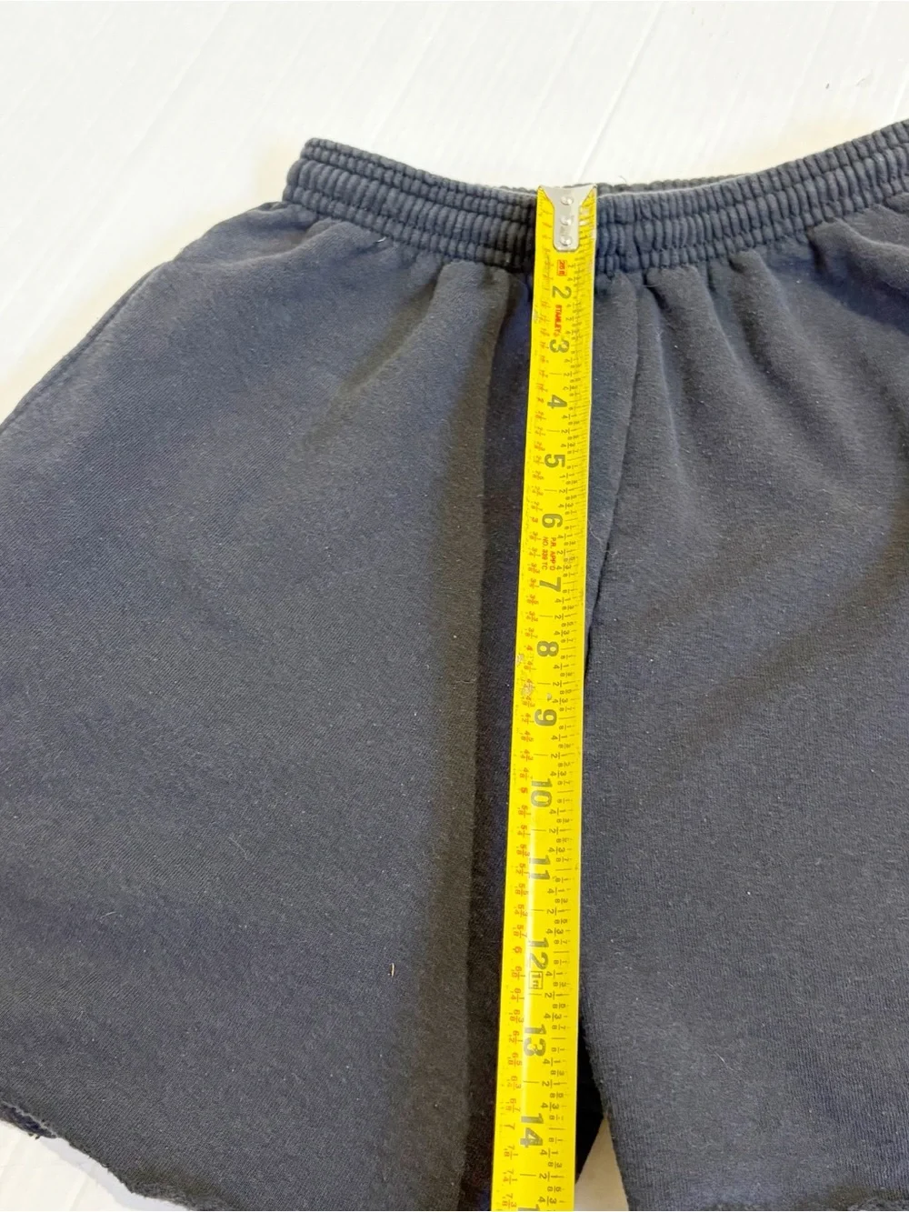 Nike Vintage 90s Cut Off Sweat Shorts Black High Waisted Boys Medium Women Small